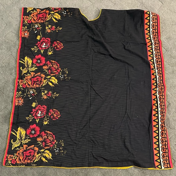 Butterfly Wing Short Kaftan Kurta Top Self Printed Cotton Size OSFM - Picture 7 of 10